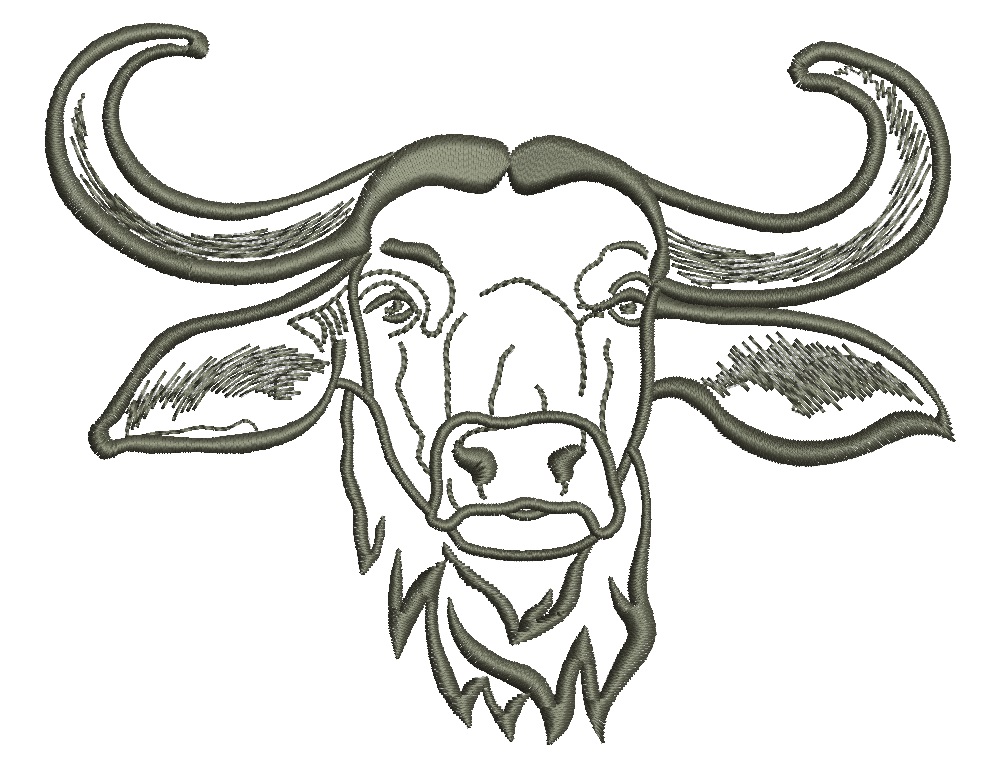 Buffalo Cow Machine Embroidery Design  