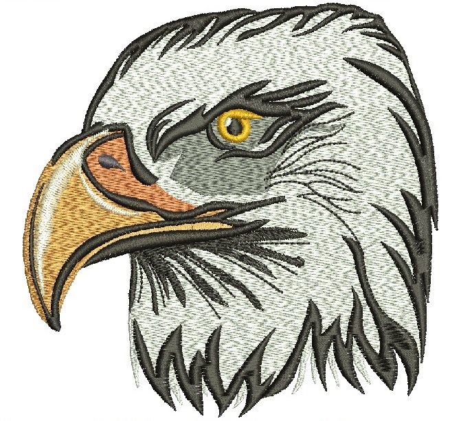 Mountain Eagle Dense Fill Machine Embroidery Design 