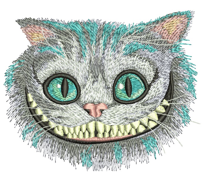Cheshire Cat Smile Machine Embroidery Design 
