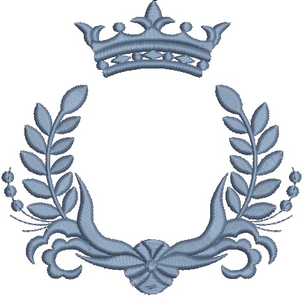 Crown and frame / Monogram frame embroidery design 
