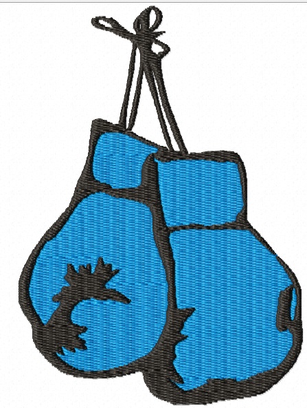 Boxing Gloves Machine Embroidery Design