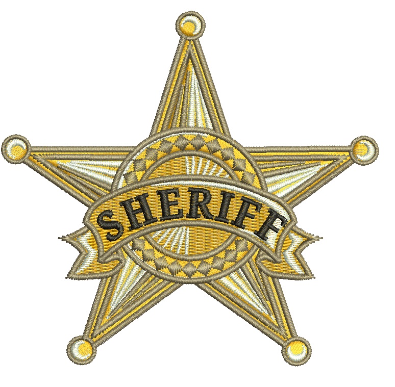 Sheriff star machine embroidery design 01072025