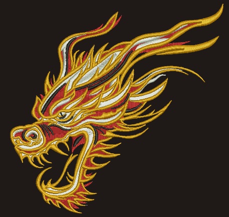 Chinese Dragon Machine Embroidery Design 