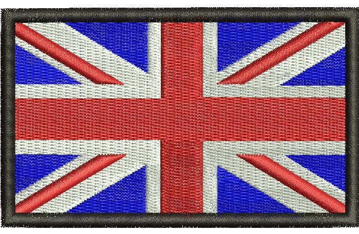 United Kingdom Flag Patch Machine Embroidery Design 