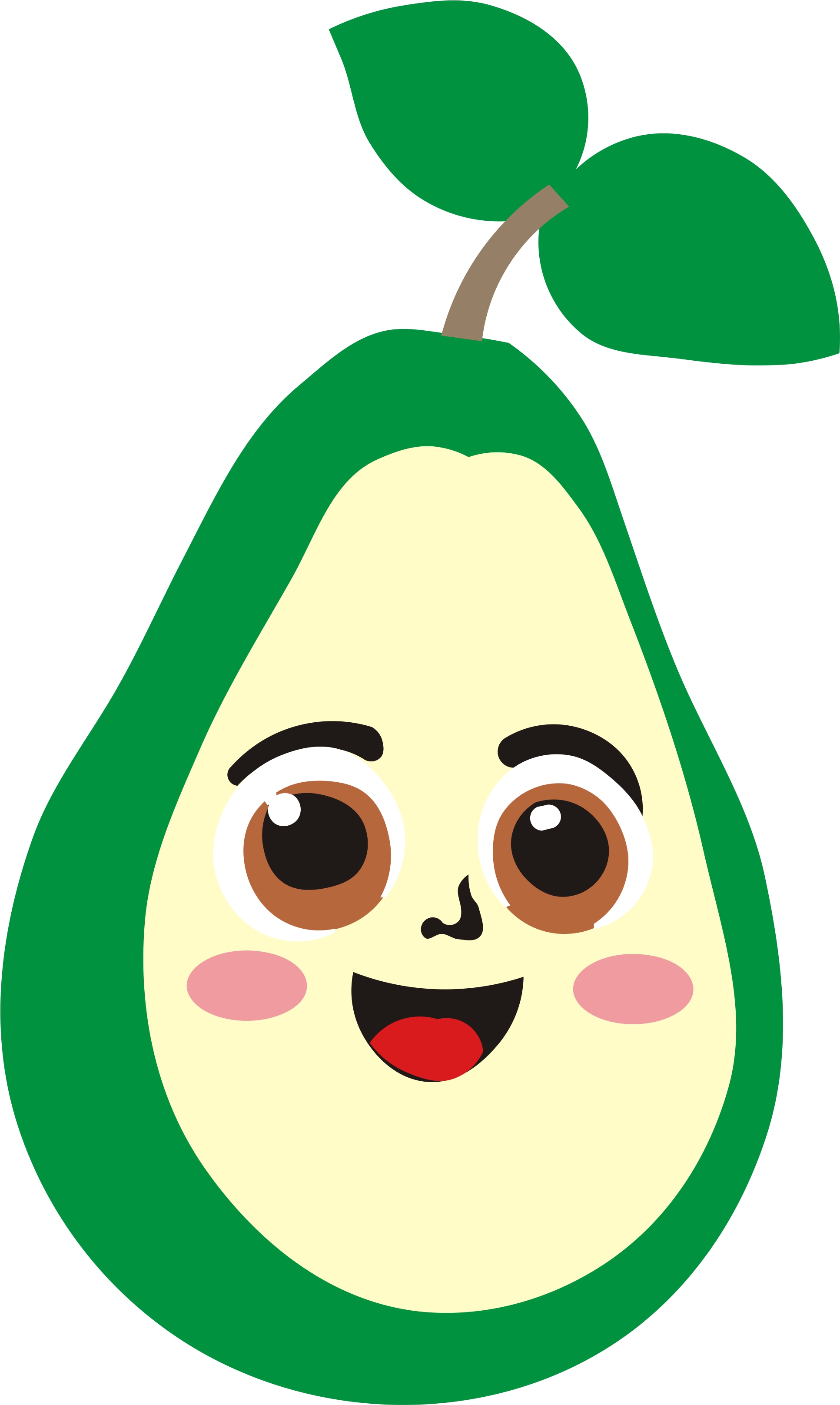 Cute Avocado  SVG. dxf, PNG. EPS. jpg Big Size