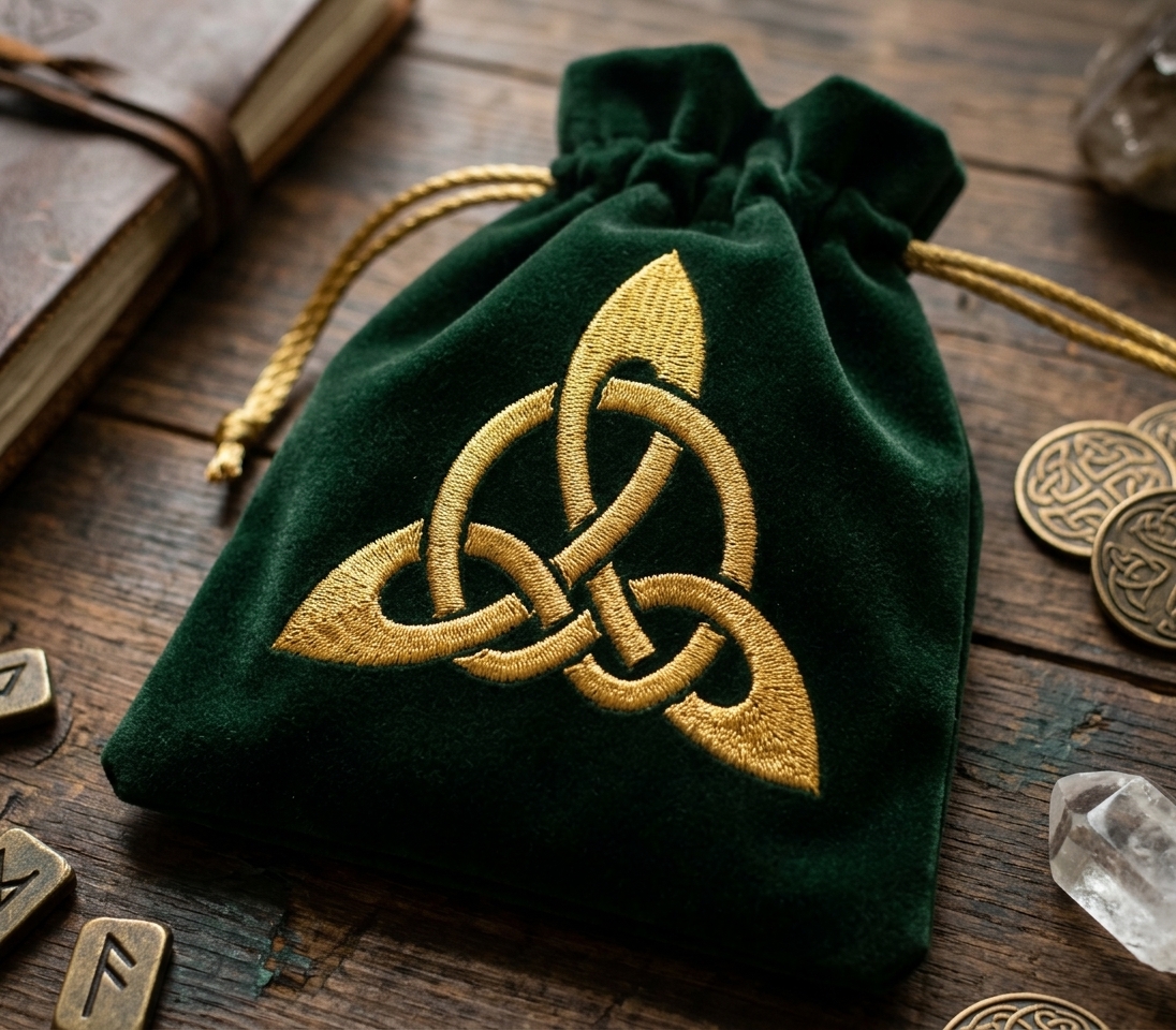 Celtic Knot Machine Embroidery Design, Triquetra Interlocking Symbol Digital File  
