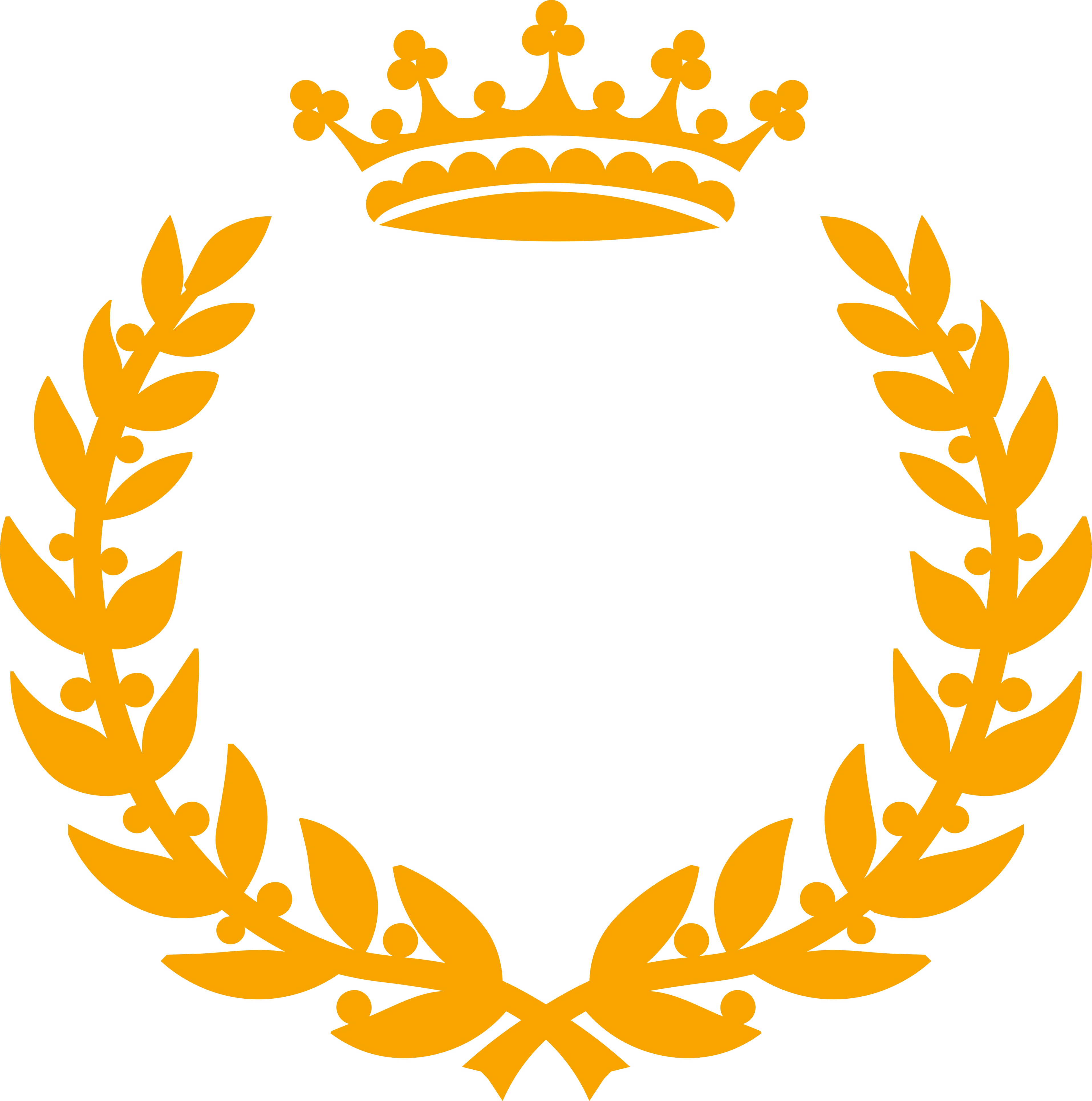 Royal Crown and laurel wreath  SVG. dxf, PNG. EPS. jpg big size 300 dpi 