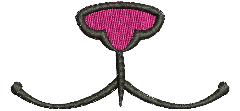 Nose for Soft Toy Machine Embroidery Design 