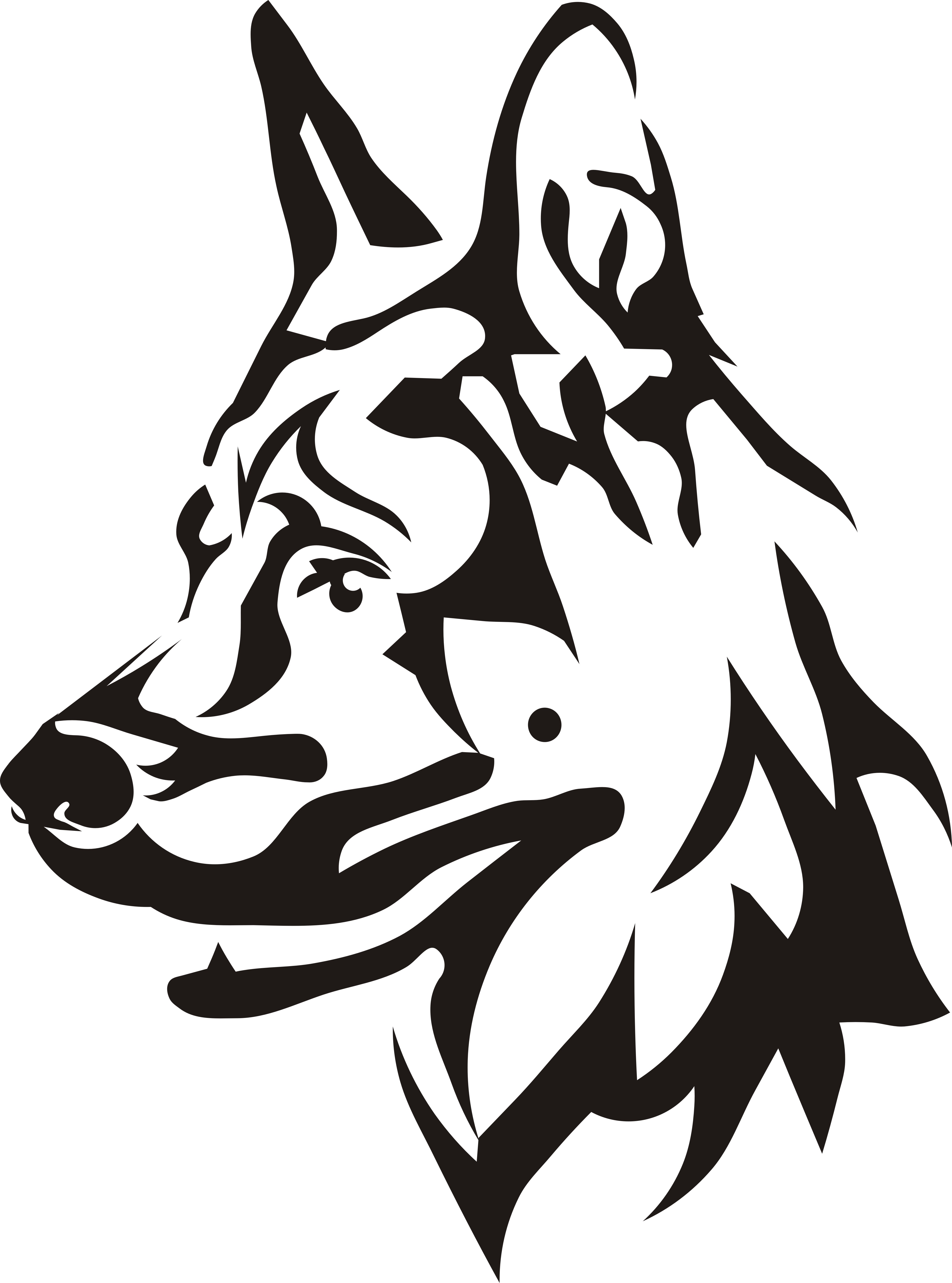 German Shepherd Dog SVG. dxf, PNG. EPS. jpg big size 300 dpi  
