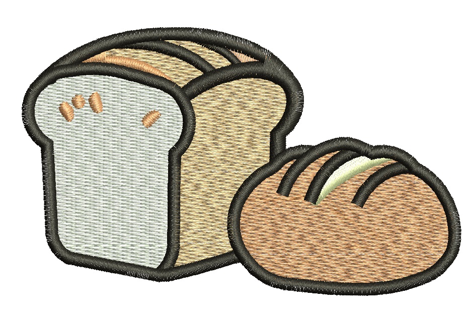 Bread and Bun Machine Embroidery Design 