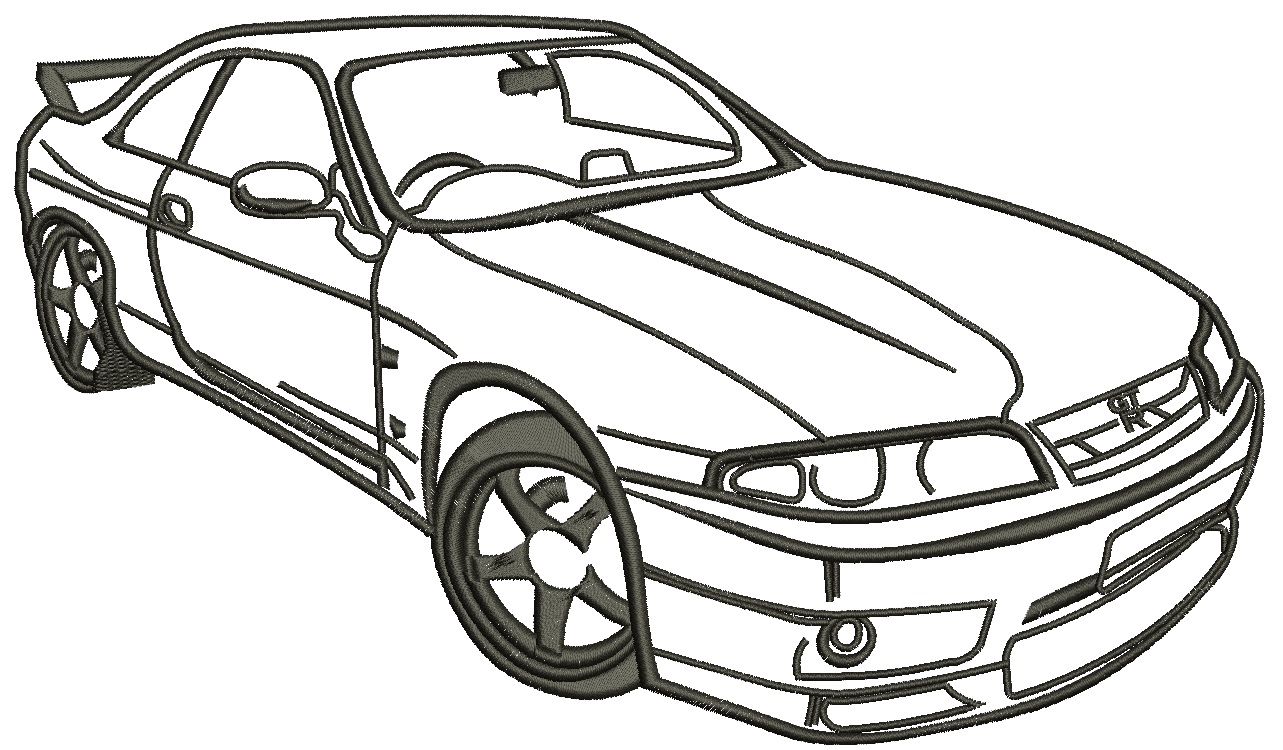 Car Machine Embroidery Design 