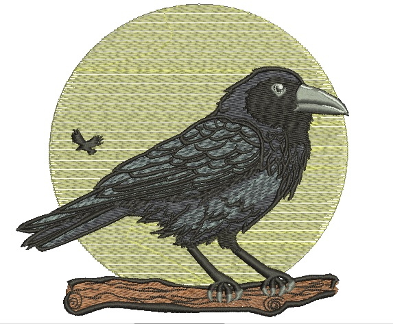 Crow Raven Machine Embroidery Designs  