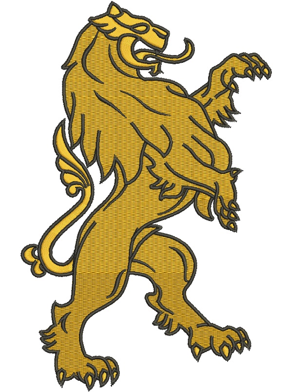 Lion Kingdom of Georgia Coat of Arms Machine Embroidery Design  