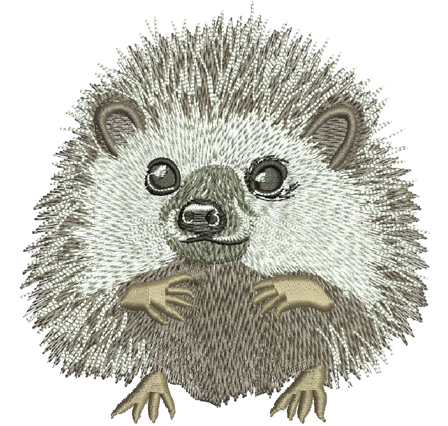 Hedgehog Machine Embroidery Design, Cute Little Forest Animal Pattern 
