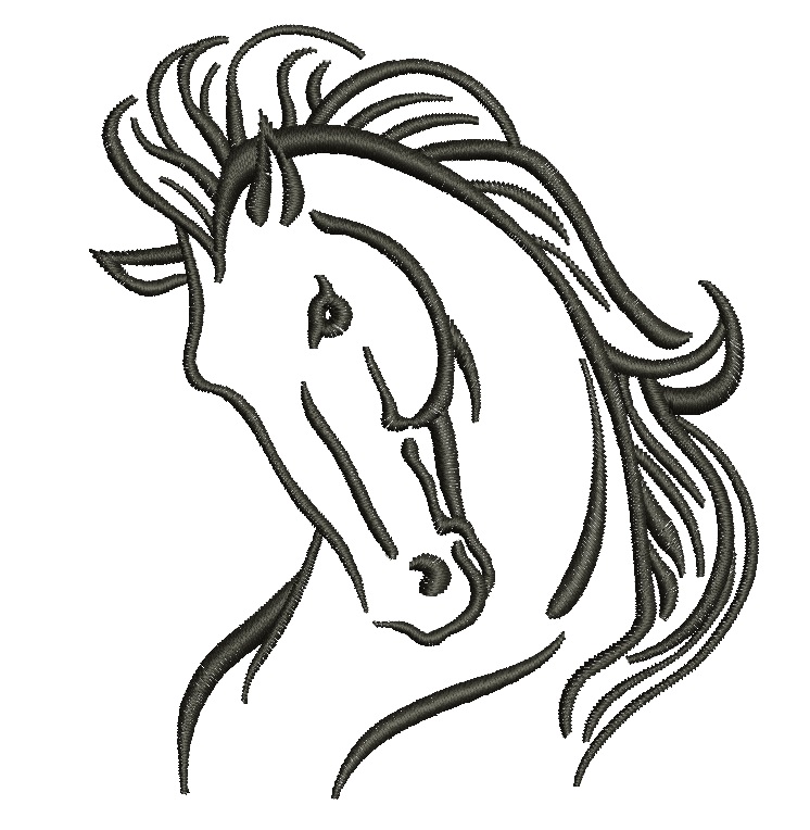 Horse Machine Embroidery Design  