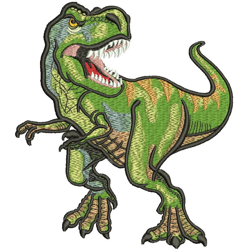 T Rex  dinosaur tyrannosaurus Machine Embroidery Designs  