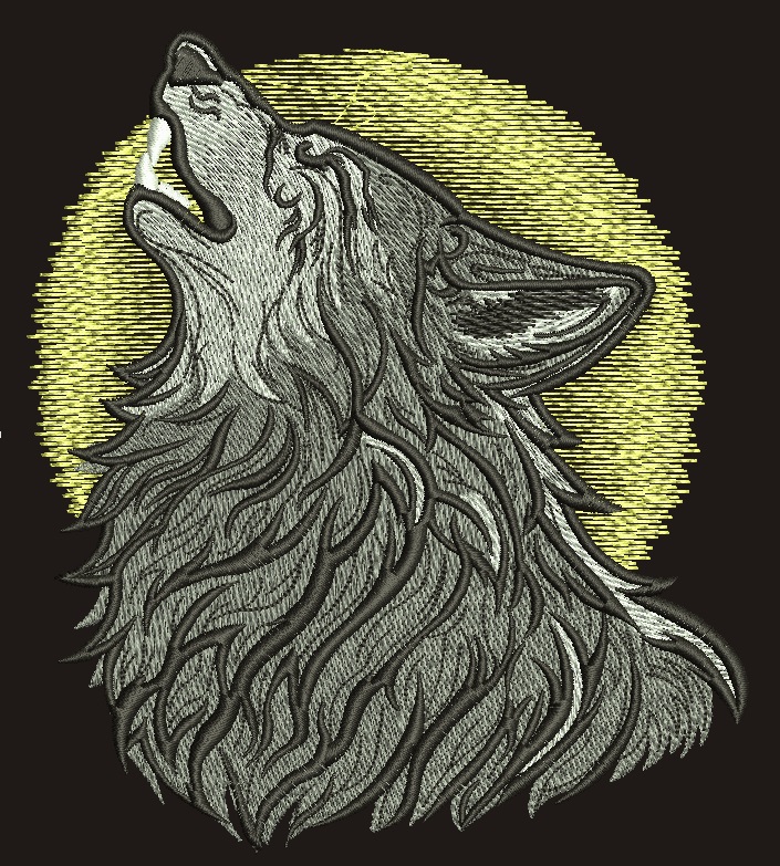 wolf  Machine Embroidery Designs, instantly download 