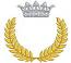 Crown and laurel wreath Machine Embroidery Design  