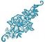 Floral corner  Machine embroidery design - instantly download 
