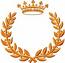 Royal Crown and laurel wreath Machine Embroidery Design 