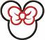 5 Sizes Minnie Mouse Applique Machine Embroidery Designs, instantly download 