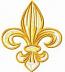 Fleur de lis lys French France Monarchy Symbol machine embroidery design, instantly download 