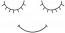 Smile and closed eyes / Muzzle for embroidery on clothes or dolls Instant Download 