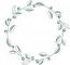 Simple, light design - floral wreath, open space for a logo or monogram. letters not included , Custom Monogram  Machine embroidery designs 