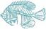 Fish skeleton embroidery design 