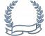 Laurel wreath for monogram and banner for inscription machine embroidery design 