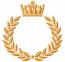 Crown and laurel wreath machine embroidery design  