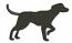 Pointing hunting dog machine embroidery design. 