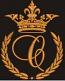 Crown and laurel wreath machine embroidery design with monogram letter "C"  