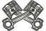 Crossed engine pistons biker gift machine embroidery design 
