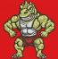 Dinosaur bodybuilder with big arms machine embroidery design 