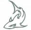 Shark machine embroidery design