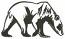 Bear silhouette machine embroidery design, wildlife embroidery pattern, digital embroidery file 
