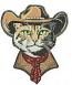 Cat in a cowboy hat embroidery design – western feline machine embroidery pattern 