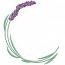 Lavender embroidery round frame – lavender wreath machine embroidery design 