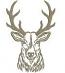 Whitetail Buck machine embroidery design 