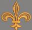Fancy Fleur de Lis Machine Embroidery Design 