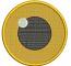Round Yellow Doll Eye Machine Embroidery Design 
