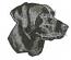 Black Dog Labrador Retriever Machine Embroidery Design 