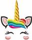 Rainbow Unicorn Face Machine Embroidery Design 