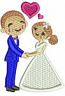 Couple Bride and Groom Machine Embroidery Design 