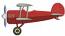 Red Biplane Machine Embroidery Design 