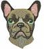 French Bulldog Machine Embroidery Design 