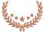 Stars and Laurel Wreath Machine Embroidery Design 