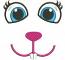 Funny Muzzle of a Hare Bunny Face Machine Embroidery Design 