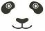Panda Face Eyes and Nose Machine Embroidery Design 
